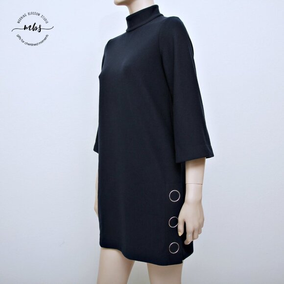 NWT Club Monaco Mock Neck 3/4 Sleeve Knit Mini Dress - Picture 9 of 15